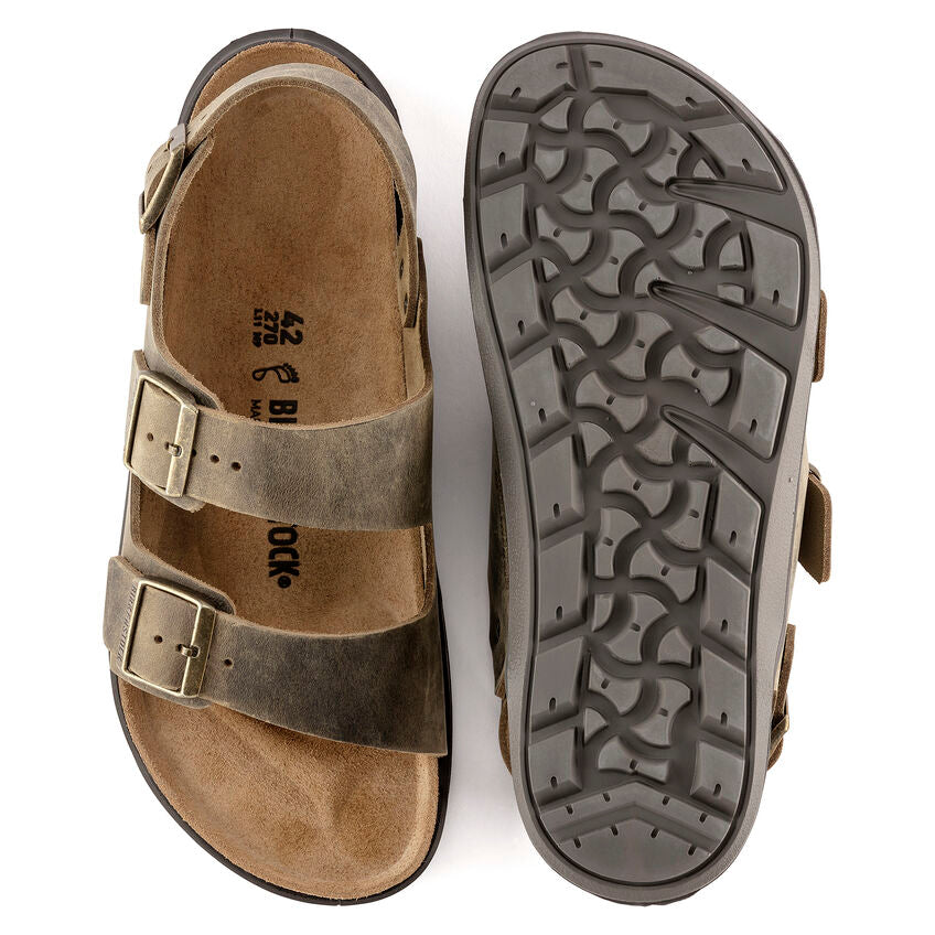 Birkenstock' Men's Milano Rugged Oiled Leather Sandal - Faded