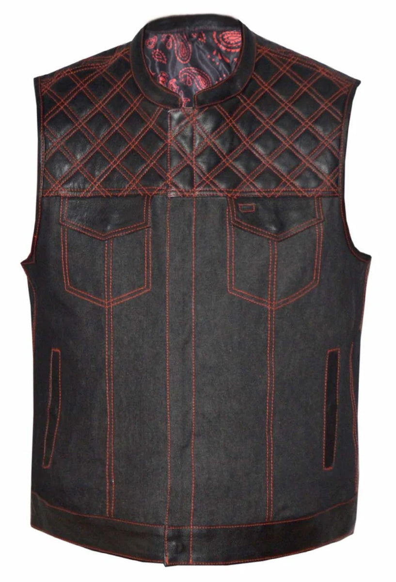 Red Vegan Leather Vest – DIFFERENTREGARDCO