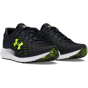 'Under Armour' Men's Charged Assert 10 - Black / Black / High Vis Yellow (Ext. Sizes)