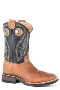 'Roper' Men's 11" Conceal Carry Western Square Toe - Tan / Blue