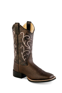 'Old West' Women's 11" Western Scallop Square Toe - Brown