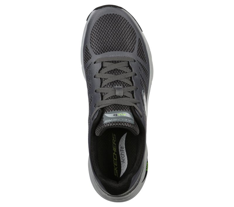 Sketchers Arch Fit Charcoal Charge Black Grey Sneakers hotsell Extra Wide