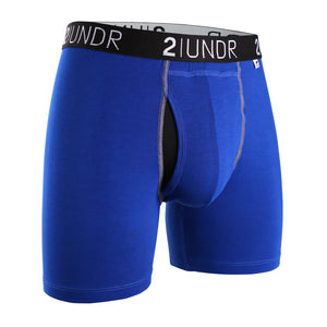 '2UNDR' Men's Swing Shift 6" Boxer Brief - Blue / Blue