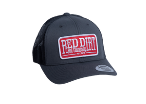 'Red Dirt Hat Company' Men's Tag Patch Cap - Charcoal / Black