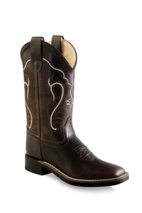 'Old West' Child's 9" Western Square Toe - Brown