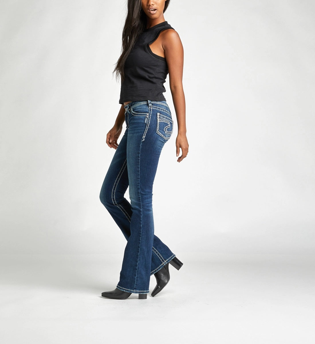 Silver Jeans' Women's Suki Mid Rise Bootcut - Dark Indigo – Trav's