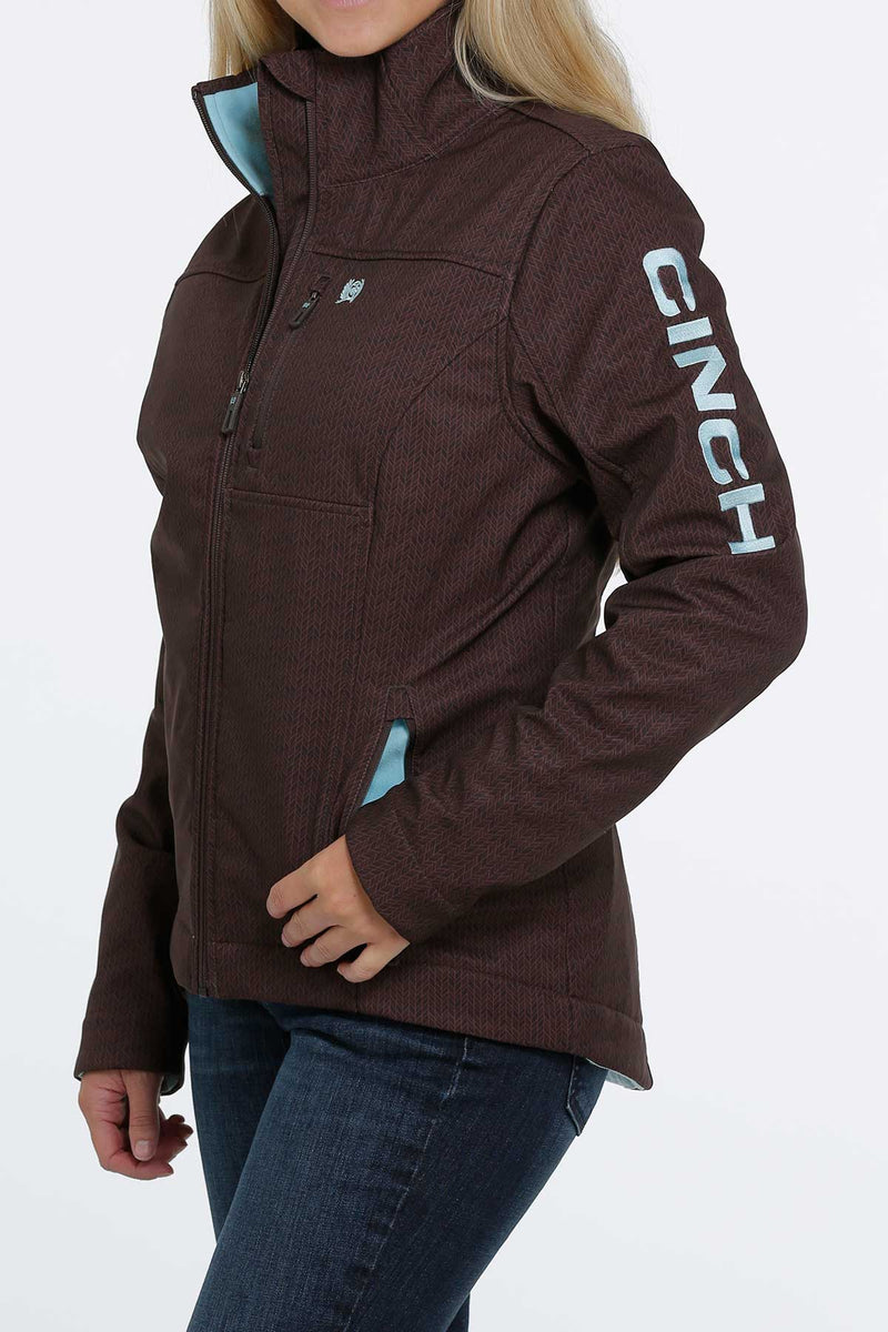 Cinch' Women's Concealed Carry Bonded Jacket - Brown / Light Blue