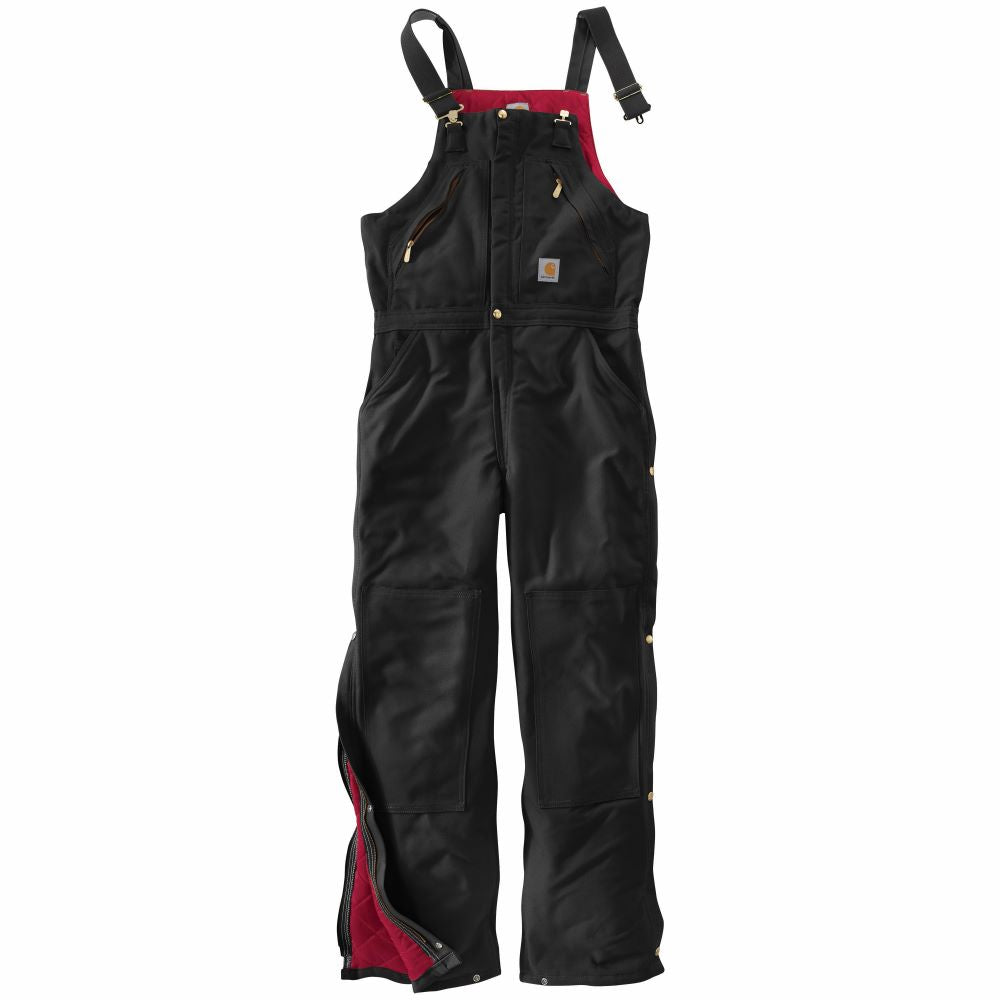 Carhartt' Men's Zip to Waist Quilt Lined Biberall Black – Trav's