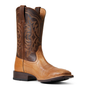 'Ariat' Men's 11" Night Life Ultra Western Square Toe - Ranger Smooth Quill Ostrich / Beam Brown