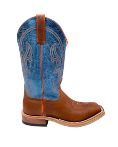 'Anderson Bean' Men's 13" Briar Mad Dog Western Boot - Brown / Blue