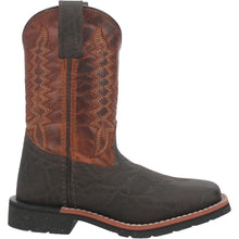 'Dan Post' Youth 8" Lil' Dillon Western Square Toe - Brown / Rust (Sizes 3.5Y-6Y)