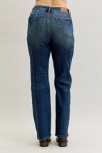 'Judy Blue Jeans' Women's MR Straight Western Seam Detailed Jeans - Dark Wash