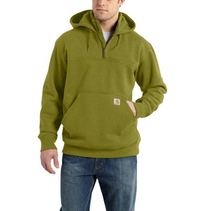 'Carhartt' Men's Rain Defender Paxton Heavyweight 1/4 Zip Hoodie - Dill Heather