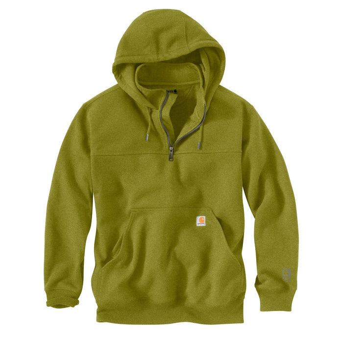 'Carhartt' Men's Rain Defender Paxton Heavyweight 1/4 Zip Hoodie - Dill Heather