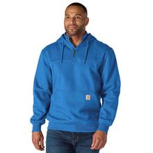 'Carhartt' Men's Rain Defender Paxton Heavyweight 1/4 Zip Hoodie - Dark Horizon Blue
