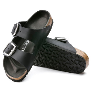 'Birkenstock USA' Women's Arizona Big Buckle Leather Sandal - Black (Narrow)