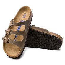 'Birkenstock USA' Women's Florida Soft Footbed Leather Sandal - Tobacco Brown
