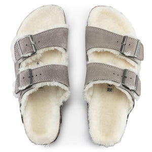 'Birkenstock' Women's Arizona Shearling - Stone Coin / Natural