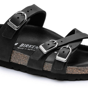'Birkenstock USA' Women's Franca Leather Sandal - Black