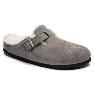 'Birkenstock' Women's Boston Shearling - Stone Coin / Natural