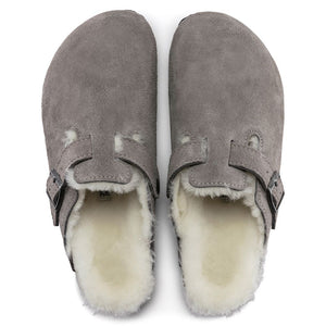 'Birkenstock' Women's Boston Shearling - Stone Coin / Natural