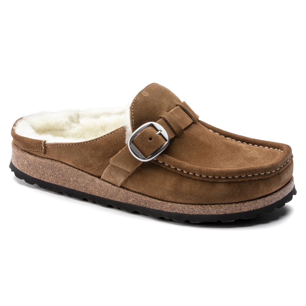 'Birkenstock USA' Women's Buckley Shearlin - Tea / Natural