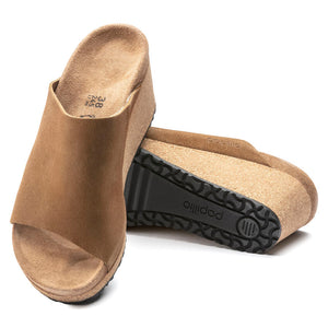 'Birkenstock USA' Women's Namica Suede Leather Wedge Sandal - Tea