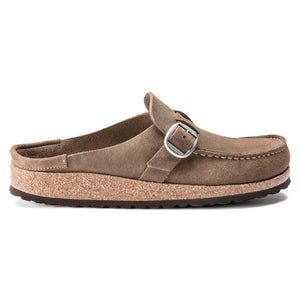 'Birkenstock USA' Women's Buckley Suede Leather Clog - Grey Taupe