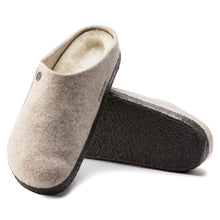 'Birkenstock' Women's Zermatt Shearling Wool Felt Slipper - Eggshell / Natural