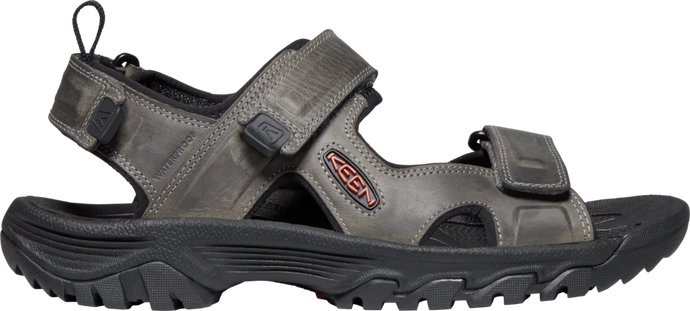 'Keen Outdoor' Men's Targhee III Open Toe Sandal - Grey / Black