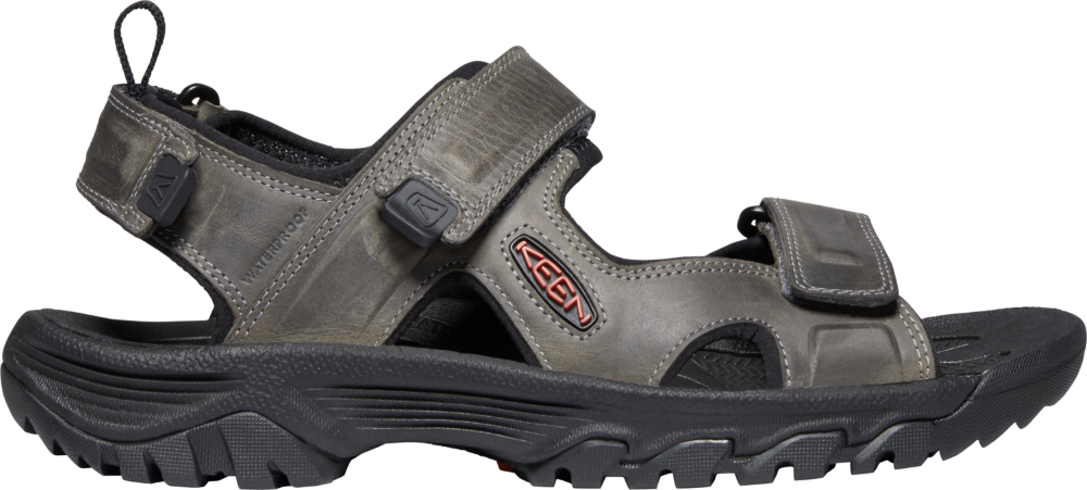 'Keen Outdoor' Men's Targhee III Open Toe Sandal - Grey / Black