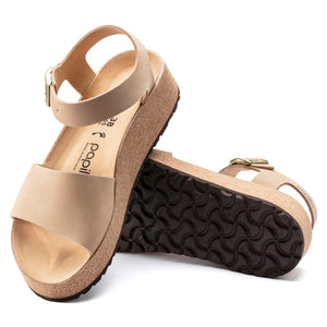 'Birkenstock USA' Women's Glenda Nubuck Leather Sandal - Sandcastle
