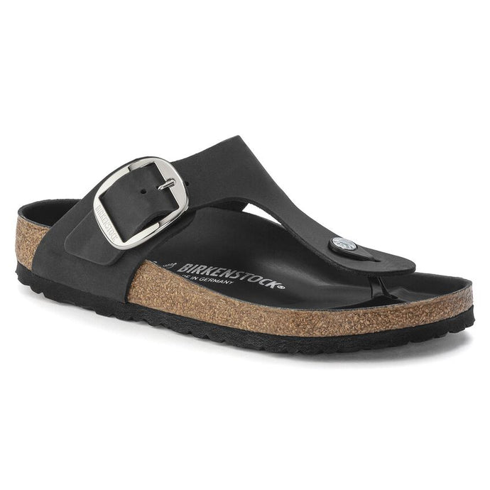 'Birkenstock' Women's Gizah Big Buckle Thong Sandal - Black