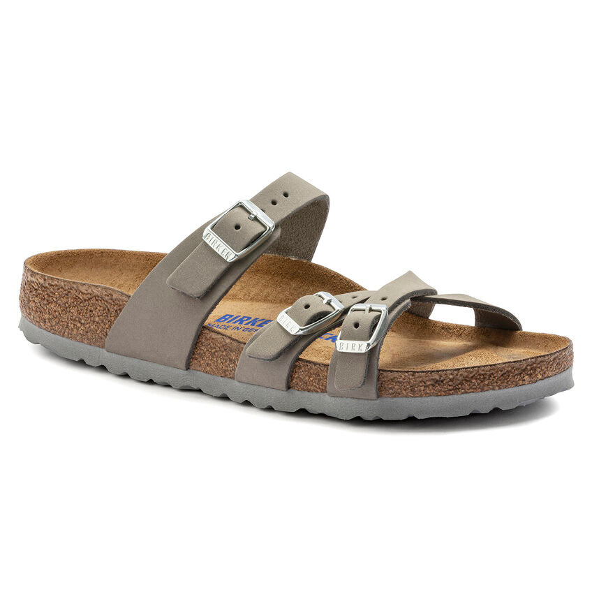 Birkenstock USA' Women's Franca Soft Bed Leather Sandal - Dove Grey – Outfitter