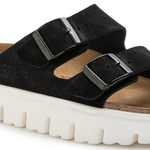 'Birkenstock' Women's Arizona Chunky Suede Leather Sandal - Black