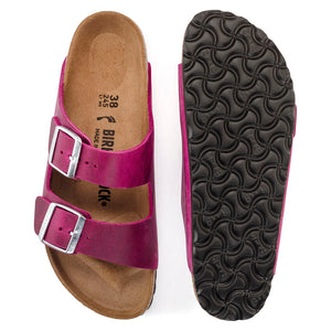 'Birkenstock' Women's Arizona Oiled Leather Sandal - Festival Fuchsia