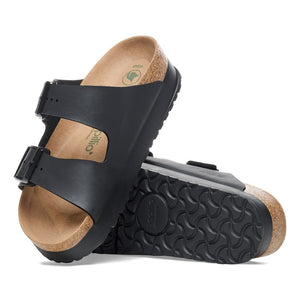 'Birkenstock' Women's Arizona Flex Platform Birko-Flor Sandal - Black