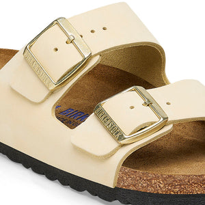 'Birkenstock' Women's Arizona Nubuck Leather Sandal - Ecru