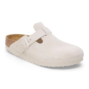 'Birkenstock' Women's Boston Soft Footbed Clog - Antique White (Narrow)
