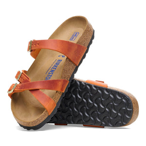 'Birkenstock' Women's Franca Oiled Leather Sandal - Burnt Orange