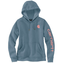 'Carhartt' Women's Clarksburg Sleeve Logo Hoodie - Thundercloud Heather