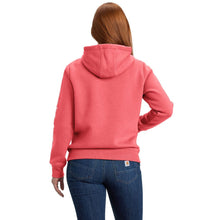 'Carhartt' Women's Clarksburg Sleeve Logo Hoodie - Pink Salmon Heather