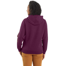 'Carhartt' Women's Clarksburg Sleeve Logo Hoodie - Eggplant