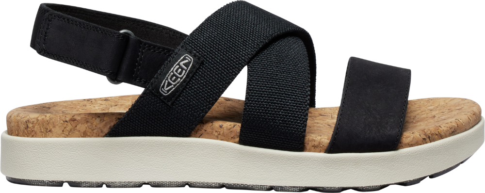 'Keen Outdoor' Women's Elle Criss Cross Sandal - Black / Birch