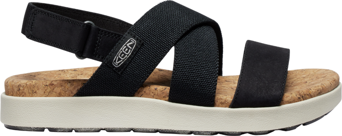 'Keen Outdoor' Women's Elle Criss Cross Sandal - Black / Birch