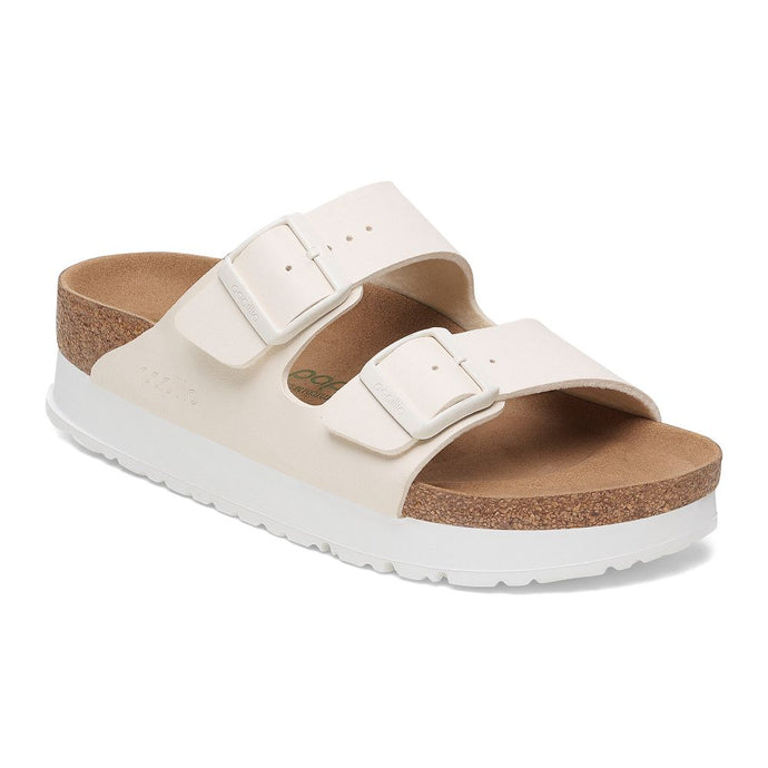 'Birkenstock' Women's Arizona Vegan Platform - Eggshell