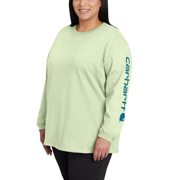 'Carhartt' Women's Workwear Logo Sleeve T-Shirt - Hint of Lime