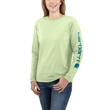 'Carhartt' Women's Workwear Logo Sleeve T-Shirt - Hint of Lime