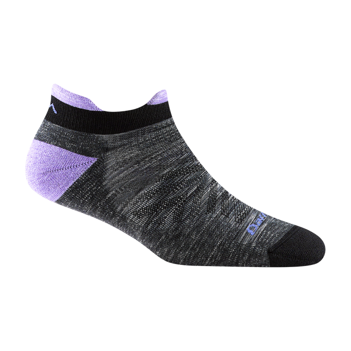 'Darn Tough Vermont' Women's No Show Tab Cushioned Ultra-Lightweight Running Socks - Space Grey