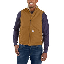 'Carhartt' Men's FR Duck Mock Neck Vest - Carhartt Brown